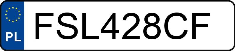 Numer rejestracyjny FSL 428CF posiada RENAULT Megane 1.6 MR`99 Fidji - FSL428CF