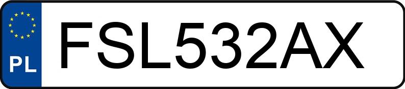 Numer rejestracyjny FSL 532AX posiada VOLKSWAGEN GOLF - FSL532AX