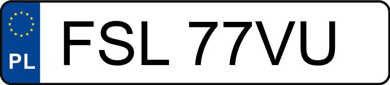 Numer rejestracyjny FSL 77VU posiada AUDI A6 2.7 TDi Kat. MR`04 E4 4F A6 2.7 TDi Kat. MR`04 E4 4F - FSL77VU