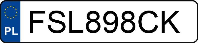 Pirat drogowy w pojeździe o numerach rejestracyjnych FSL898CK