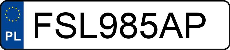 Numer rejestracyjny FSL 985AP posiada AUDI A4 Avant 1.9 TDi Kat. MR`00 E3 8E A4 Avant 1.9 TDi Kat. MR`00 E3 8E - FSL985AP