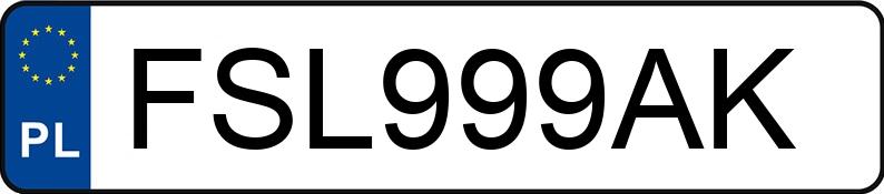 Numer rejestracyjny FSL999AK posiada BMW 318i Kat. E36 318i Kat. E36