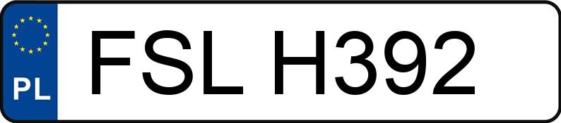 Numer rejestracyjny FSL H392 posiada AUDI 100 1.8 44 CC - FSLH392