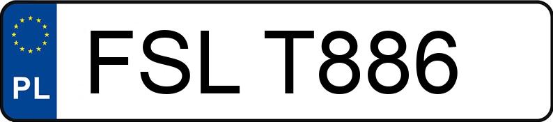 Numer rejestracyjny FSL T886 posiada FIAT BRAVA 1.6 KAT - FSLT886