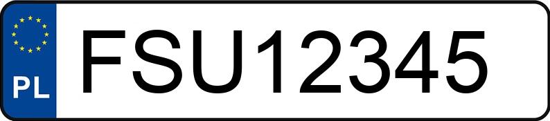 Numer rejestracyjny FSU 12345 posiada SUZUKI Grand Vitara 1.6 MR`08 E4 Comfort - FSU12345