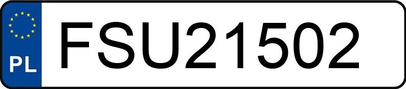 Numer rejestracyjny FSU 21502 posiada VOLKSWAGEN GOLF - FSU21502