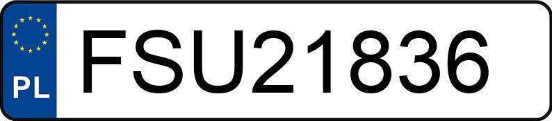 Pirat drogowy w pojeździe o numerach rejestracyjnych FSU21836