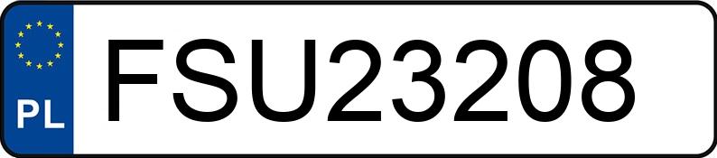 Numer rejestracyjny FSU 23208 posiada VOLKSWAGEN TOURAN - FSU23208