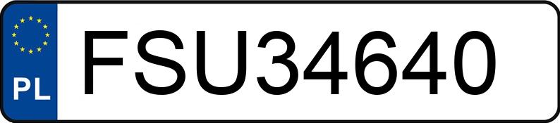 Numer rejestracyjny FSU 34640 posiada BMW 330D - FSU34640