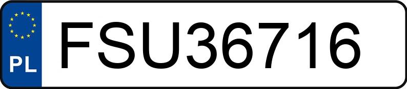 Numer rejestracyjny FSU 36716 posiada KIA Sportage 2.0 MR`10 E5 S - FSU36716