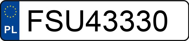 Numer rejestracyjny FSU 43330 posiada TOYOTA CAMRY XV8(M) - FSU43330