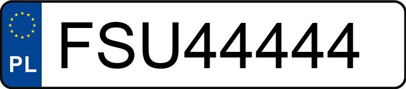 Numer rejestracyjny FSU 44444 posiada Opel Combo - FSU44444