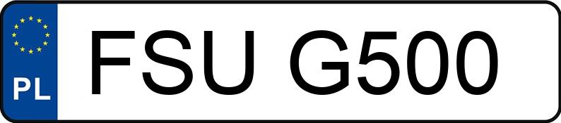 Numer rejestracyjny FSU G500 posiada FIAT PUNTO - FSUG500