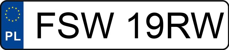 Numer rejestracyjny FSW 19RW posiada BMW 320 Diesel Kat. MR`98 E46 320 Diesel Kat. MR`98 E46 - FSW19RW