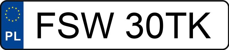 Numer rejestracyjny FSW 30TK posiada FIAT 126 ELX Maluch STD - FSW30TK