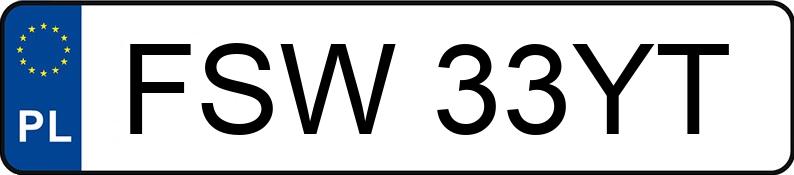 Numer rejestracyjny FSW 33YT posiada RENAULT Kangoo 1.9 DTI MR`98 RT - FSW33YT