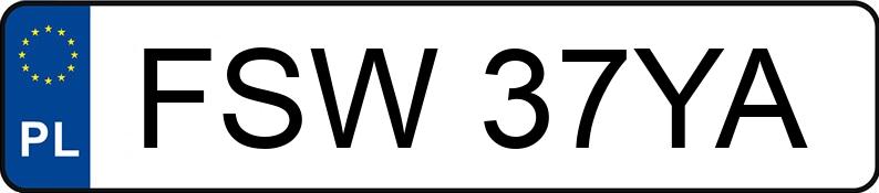 Numer rejestracyjny FSW 37YA posiada VOLKSWAGEN Passat B5 1.9 TDI MR`96 E2 Basis - FSW37YA