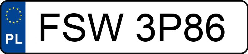 Numer rejestracyjny FSW 3P86 posiada MITSUBISHI Pajero 3.2 DI-D MR`00 E3 GLS 4WD - FSW3P86