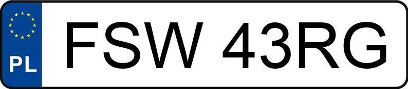 Numer rejestracyjny FSW 43RG posiada CITROEN XSARA PICASSO 1.6 HDI - FSW43RG