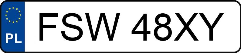 Numer rejestracyjny FSW 48XY posiada RENAULT MEGANE SCENIC - FSW48XY