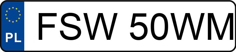 Numer rejestracyjny FSW 50WM posiada FIAT Doblo 1.9 JTDM-jet MR`06 E4 Dynamic - FSW50WM