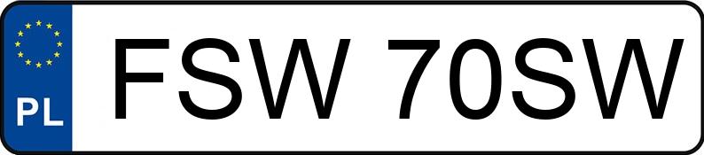 Numer rejestracyjny FSW 70SW posiada AUDI A4 Avant 1.9 TDi Kat. B5 Aut. - FSW70SW