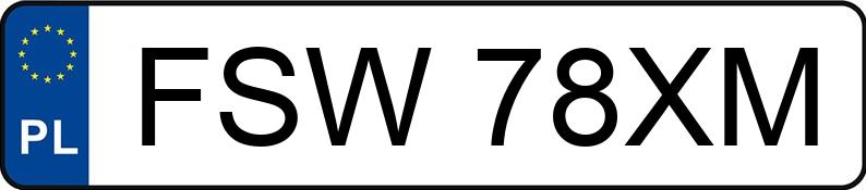 Numer rejestracyjny FSW 78XM posiada DAIMLERCHRYSLER S 400 - FSW78XM