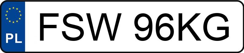 Numer rejestracyjny FSW 96KG posiada FIAT Punto 60 SX - FSW96KG