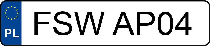 Il numero di registrazione FSW AP04 ha BMW 525i Touring MR`03 E3 E61 525i Touring MR`03 E3 E61 - FSWAP04