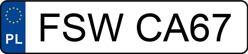 Numer rejestracyjny FSW CA67 posiada CITROEN C4 2.0 HDI FAP MR`04 E4 SX Pack - FSWCA67