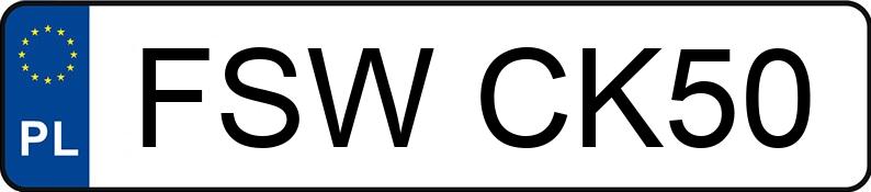 Numer rejestracyjny FSW CK50 posiada AUDI A4 - FSWCK50