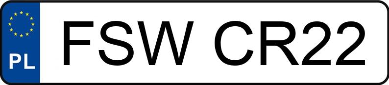 Numer rejestracyjny FSW CR22 posiada VOLKSWAGEN GOLF - FSWCR22 Numer rejestracyjny FSW CR22 posiada VOLKSWAGEN GOLF - FSWCR22