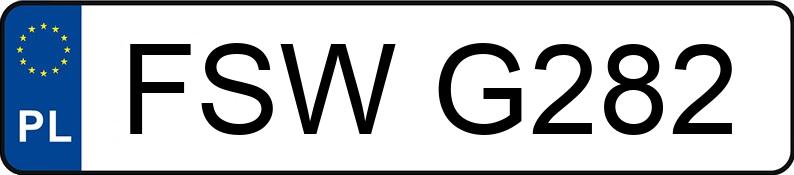 Numer rejestracyjny FSW G282 posiada FIAT Seicento 0.9 Kat. Fun - FSWG282 Numer rejestracyjny FSW G282 posiada FIAT Seicento 0.9 Kat. Fun - FSWG282