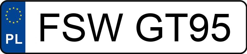 Numer rejestracyjny FSW GT95 posiada AUDI A4 1.9 TDI - FSWGT95 Numer rejestracyjny FSW GT95 posiada AUDI A4 1.9 TDI - FSWGT95