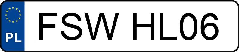 Numer rejestracyjny FSW HL06 posiada VOLKSWAGEN POLO - FSWHL06