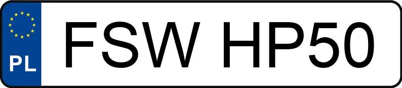 Numer rejestracyjny FSW HP50 posiada VOLVO FH - FSWHP50