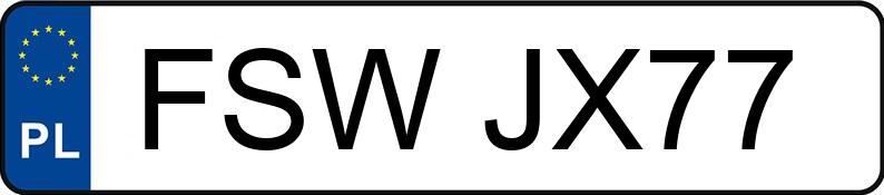 Numer rejestracyjny FSW JX77 posiada VOLKSWAGEN Golf IV 1.4 MR`97 Trendline - FSWJX77