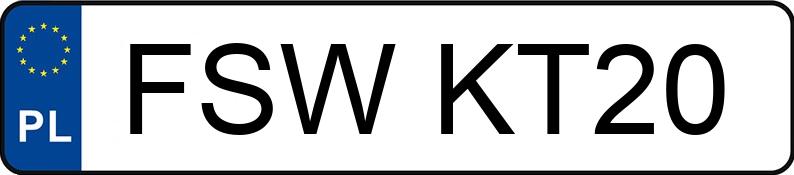 Numer rejestracyjny FSW KT20 posiada SKODA Fabia III 1.0 TSI MR`19 E6d Ambition - FSWKT20