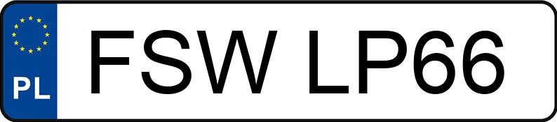 Numer rejestracyjny FSW LP66 posiada VOLKSWAGEN T4 - FSWLP66