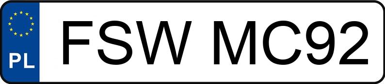 Numer rejestracyjny FSW MC92 posiada JEEP Patriot 2.0 CRD MR`07 E4 Limited - FSWMC92