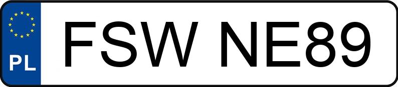Numer rejestracyjny FSW NE89 posiada VOLKSWAGEN Transporter T4 Diesel 2.6t Transporter T4 Diesel 2.6t - FSWNE89