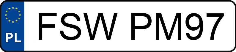 Numer rejestracyjny FSW PM97 posiada VOLKSWAGEN PASSAT - FSWPM97