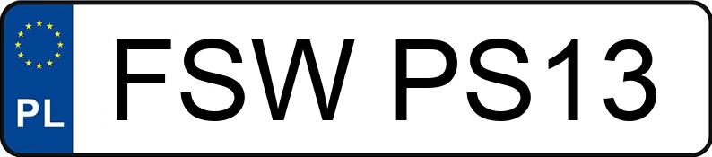 Numer rejestracyjny FSW PS13 posiada PEUGEOT 5008 - FSWPS13 Numer rejestracyjny FSW PS13 posiada PEUGEOT 5008 - FSWPS13