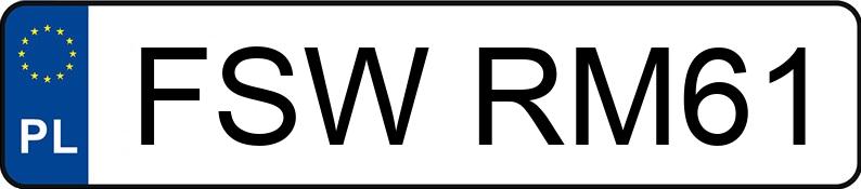 Numer rejestracyjny FSW RM61 posiada IVECO MASSIF 25S18E4 SW5P W PA - FSWRM61