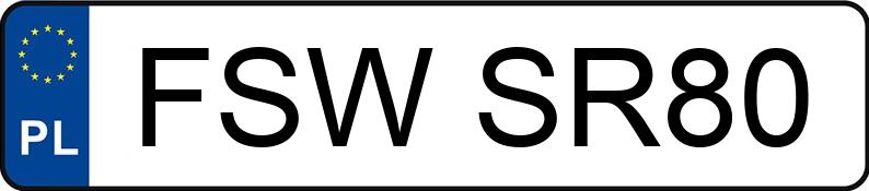Numer rejestracyjny FSW SR80 posiada RENAULT MODUS - FSWSR80