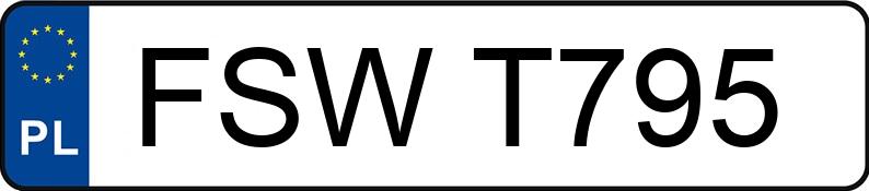 Numer rejestracyjny FSW T795 posiada VOLVO FL 6 - FSWT795 Numer rejestracyjny FSW T795 posiada VOLVO FL 6 - FSWT795