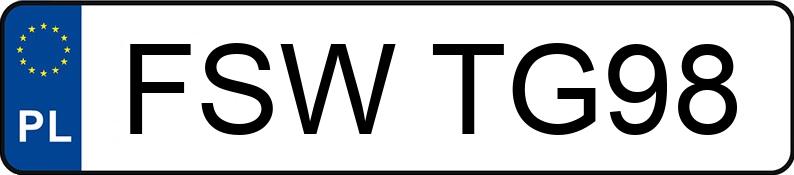 Numer rejestracyjny FSW TG98 posiada SKODA SUPERB - FSWTG98 Numer rejestracyjny FSW TG98 posiada SKODA SUPERB - FSWTG98