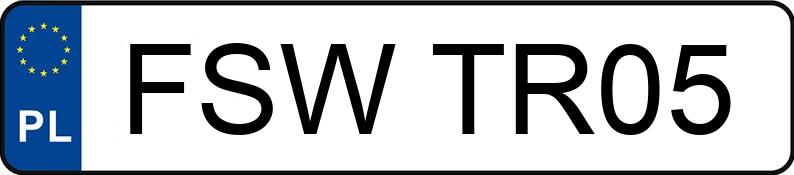Numer rejestracyjny FSW TR05 posiada BMW 316I - FSWTR05