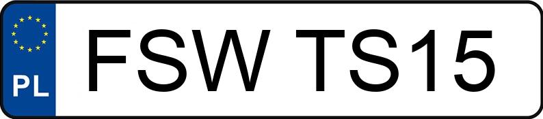 Numer rejestracyjny FSW TS15 posiada PEUGEOT 207 1.4 MR`06 E4 Trendy 95 - FSWTS15