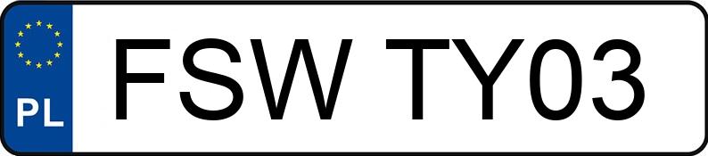 Numer rejestracyjny FSW TY03 posiada RENAULT Twingo 1.2 MR`00 E3 Dynamique - FSWTY03 Numer rejestracyjny FSW TY03 posiada RENAULT Twingo 1.2 MR`00 E3 Dynamique - FSWTY03